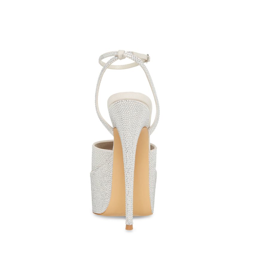 Sandalias Tacones Steve Madden Ria Mujer Plateadas | ES OJ4E08
